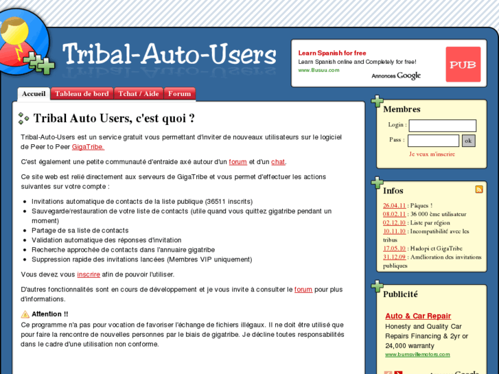 www.tribal-auto-users.net