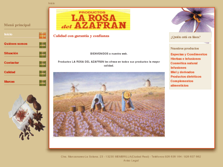 www.larosadelazafran.es