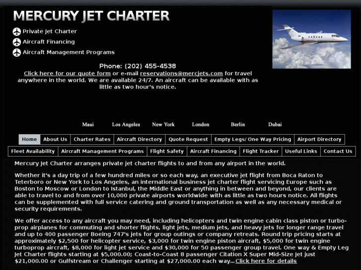 www.mercuryjetcharter.net