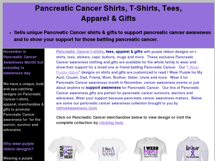 www.pancreaticcancershirts.com