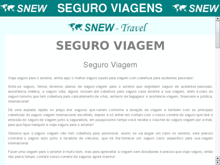 www.seguroviagens.com