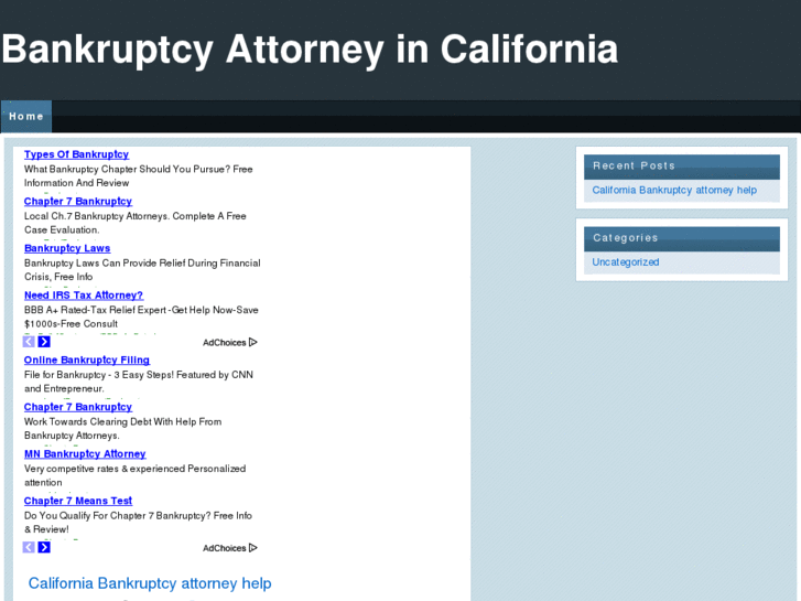 www.bankruptcyattorneycalifornia.net