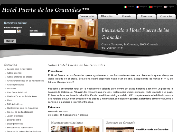 www.hotel-hotelpuertadelasgranadas.com