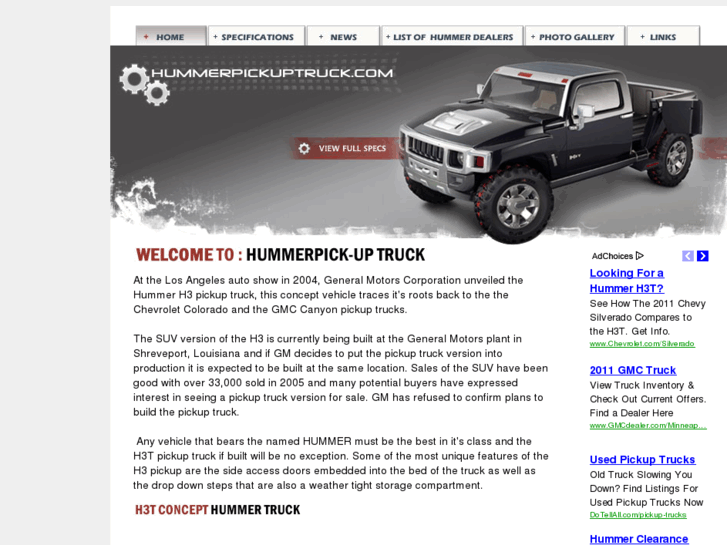 www.hummerpickuptruck.com