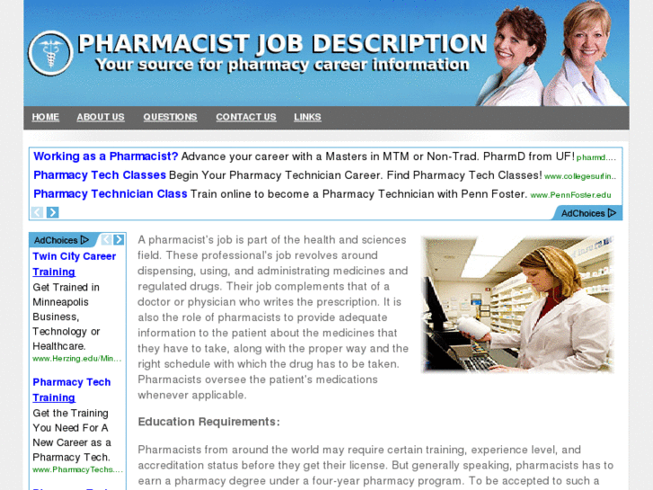 www.pharmacistjobdescription.net