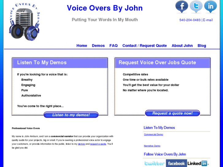 www.voiceoversbyjohn.com