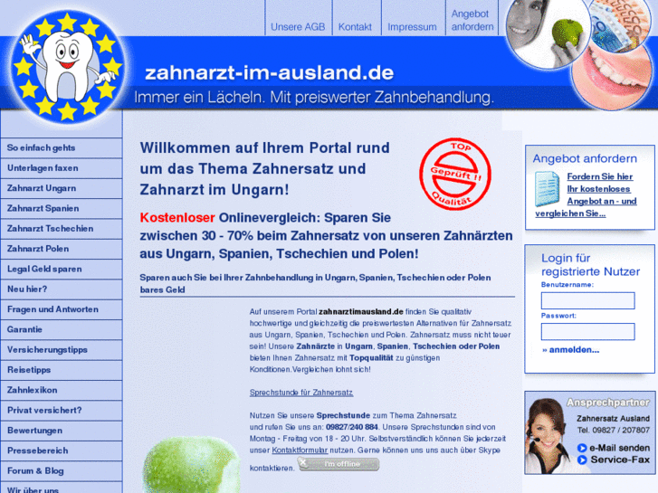 www.zahnarztimausland.de