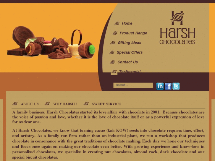 www.harshchocolates.com