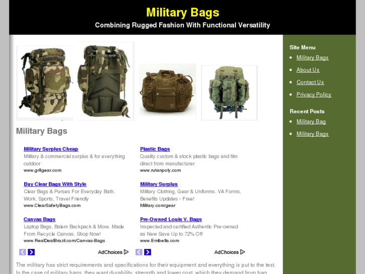 www.militarybags.org