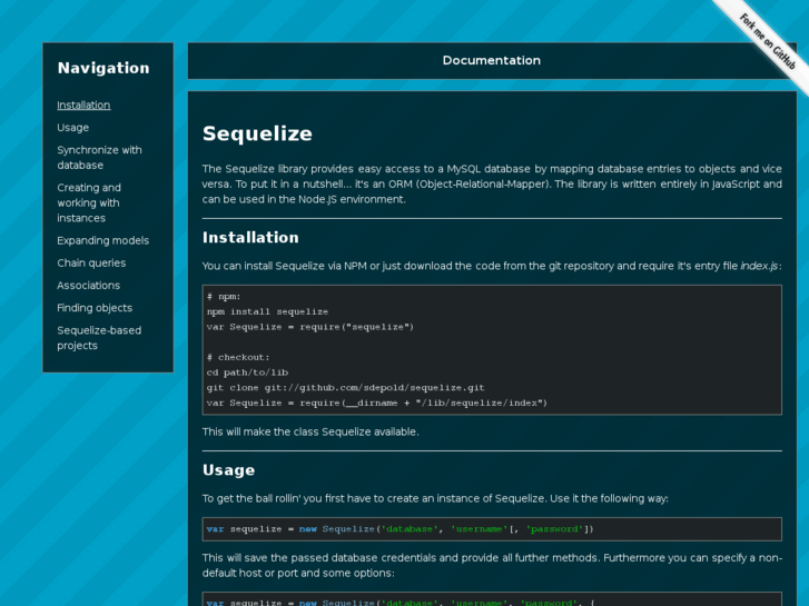 www.sequelizejs.com