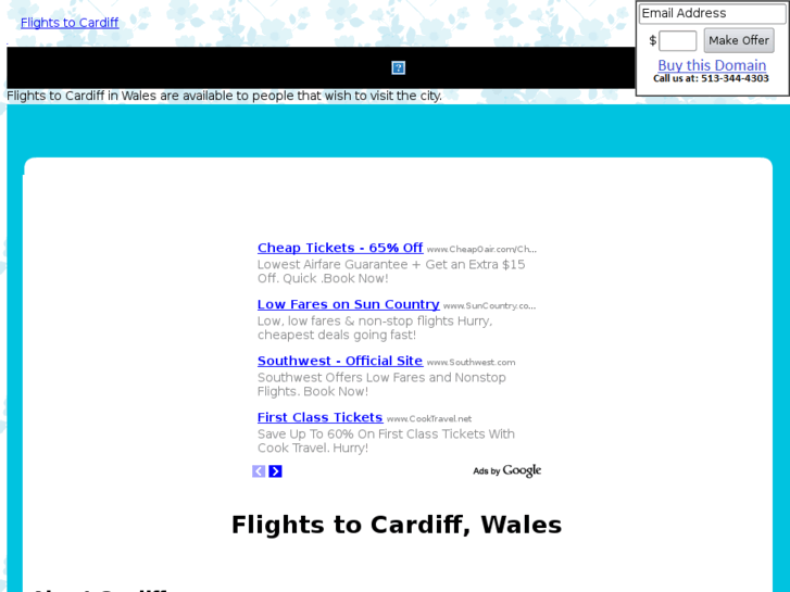 www.flightstocardiff.com