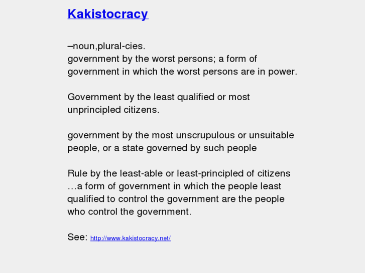 www.kakistocracy.info