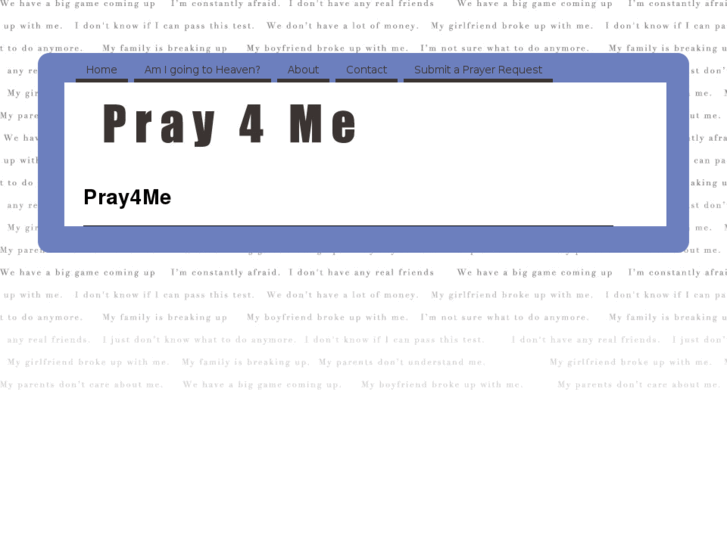 www.pleasepray4me.com