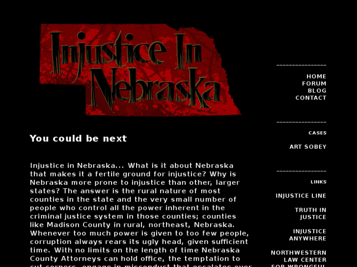 www.injusticeinnebraska.com