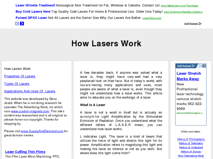 www.howlaserswork.info