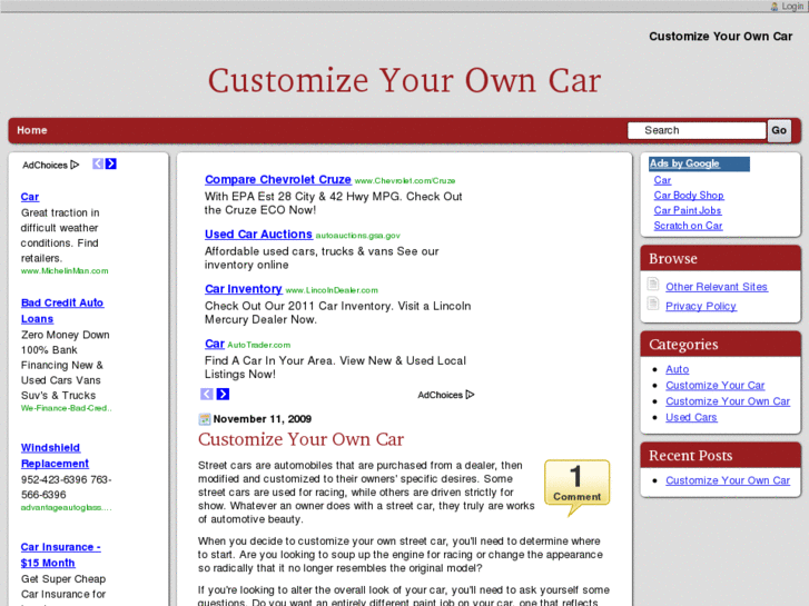www.customizeyourowncar.net
