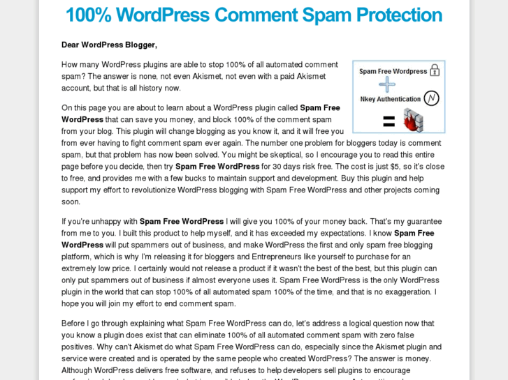 www.spamfreewordpress.com