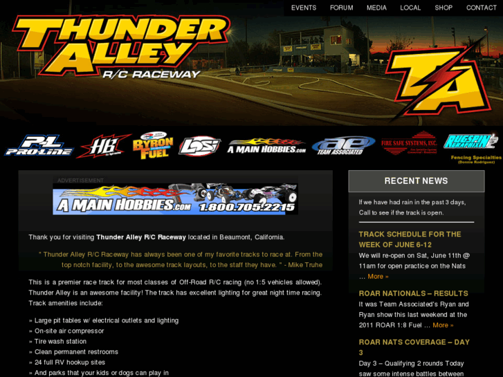 www.thunderalleyrcraceway.com