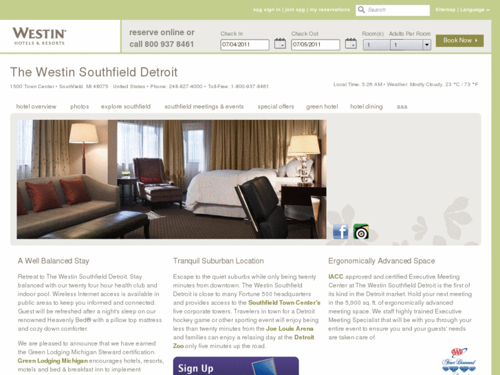 www.westinsouthfielddetroit.com