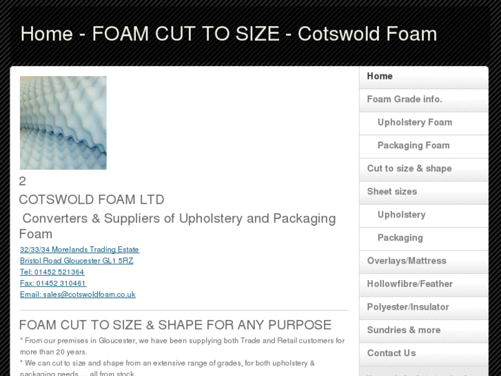 www.cotswoldfoam.com