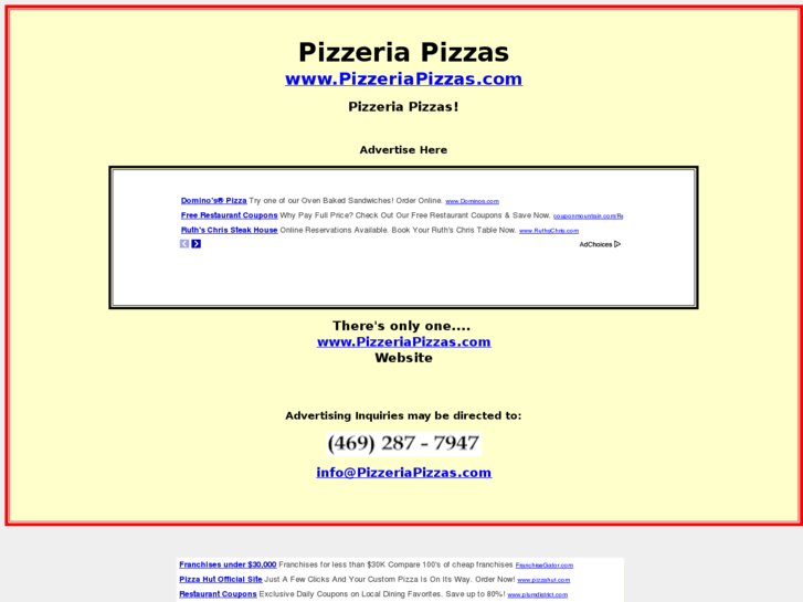www.pizzeriapizzas.com