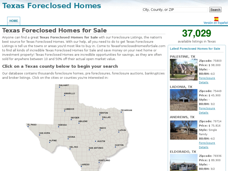 www.texasforeclosedhomesforsale.com