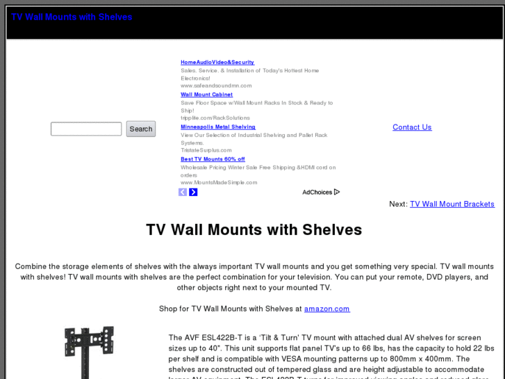 www.tvwallmountswithshelves.com