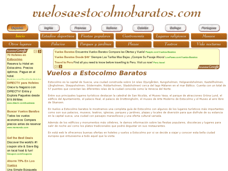 www.vuelosaestocolmobaratos.com