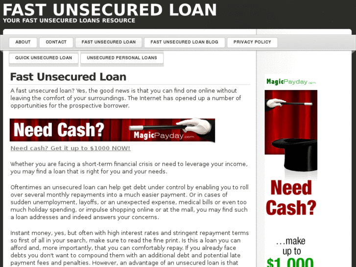 www.fastunsecuredloan.org