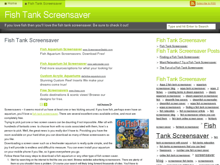 www.fishtankscreensaver.org
