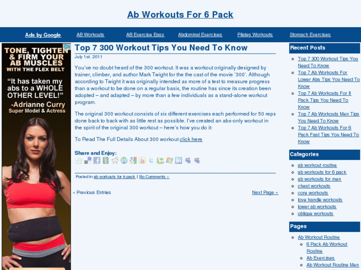 www.abworkoutsfor6pack.net