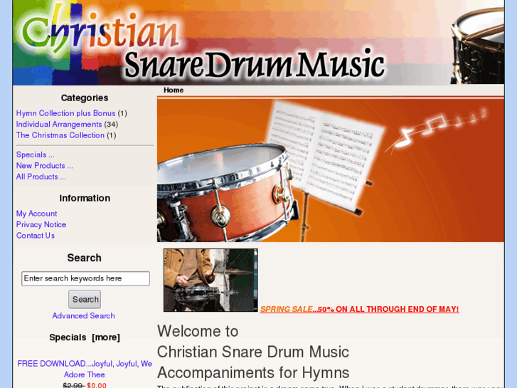 www.christiansnaredrummusic.com