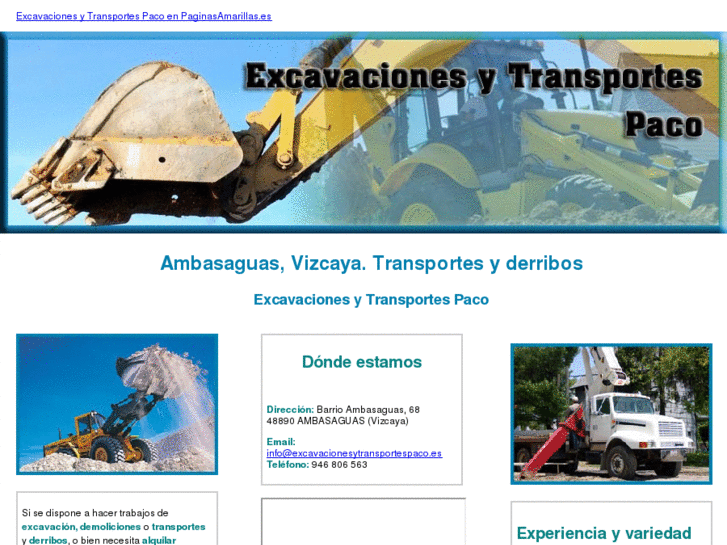 www.excavacionesytransportespaco.es