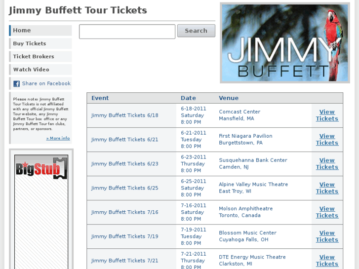 www.jimmybuffetttourtickets.com