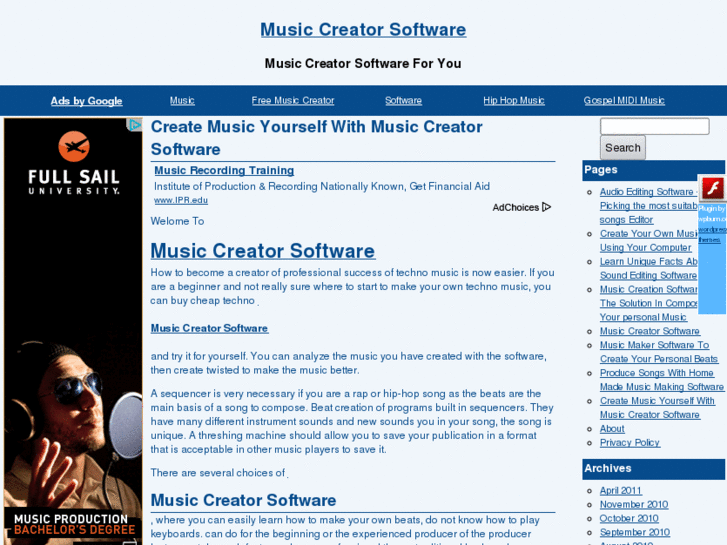 www.musiccreatorsoftware.org