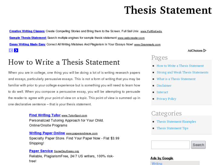 www.thesisstatement.org