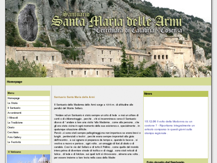 www.santuariomadonnadellearmi.it