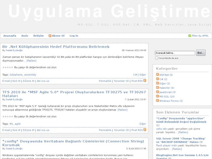 www.uygulamagelistirme.net