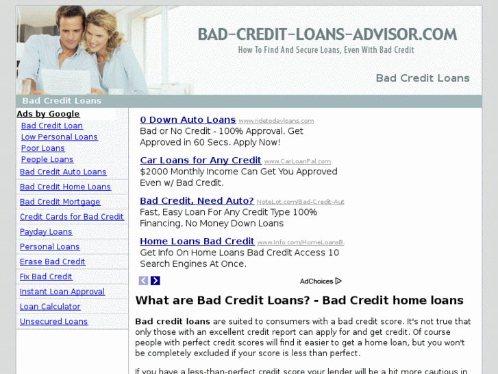 www.bad-credit-loans-advisor.com