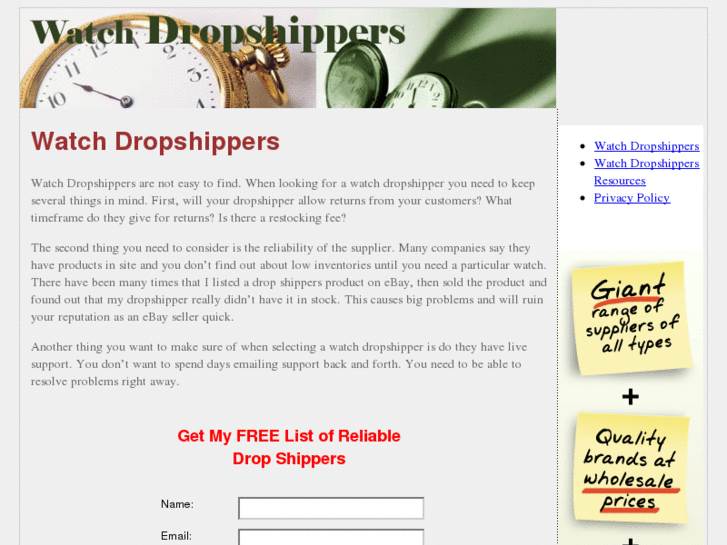 www.watchdropshippers.com