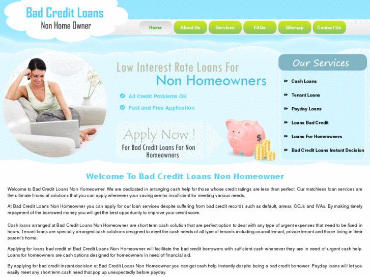 www.badcreditloansnonhomeowner.co.uk