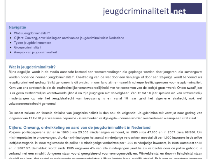 www.jeugdcriminaliteit.net