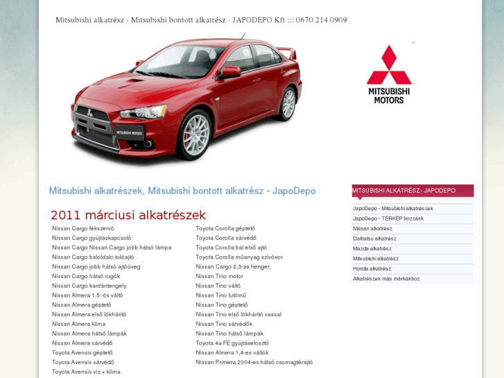 www.mitsubishialkatresz.com