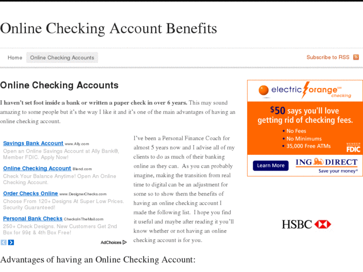 www.onlinecheckingaccountbenefits.com