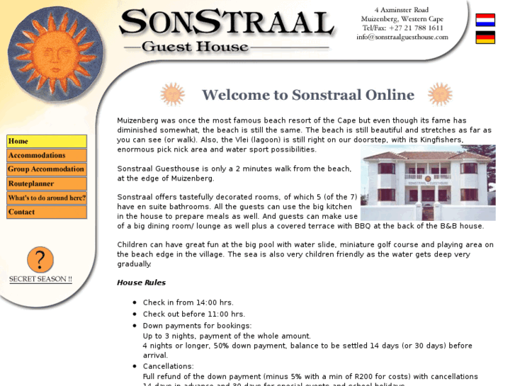 www.sonstraalguesthouse.com