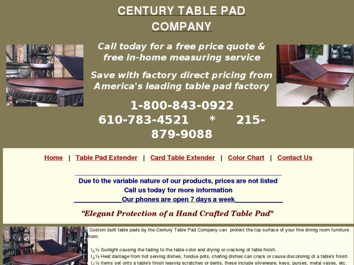 www.tablepadscompany.com