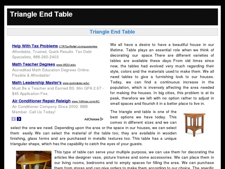 www.triangleendtable.com