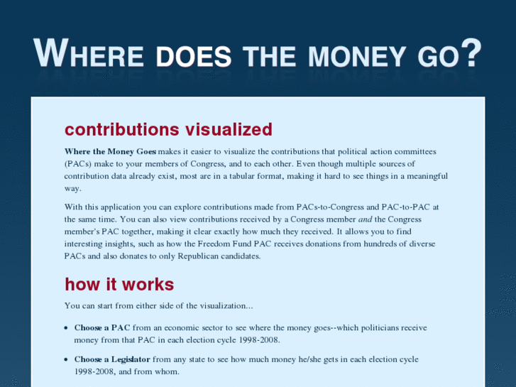 www.wherethemoneygoes.org