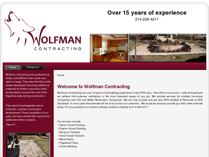 www.wolfmancontracting.com