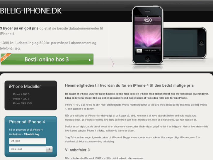 www.billigiphone3gs.dk